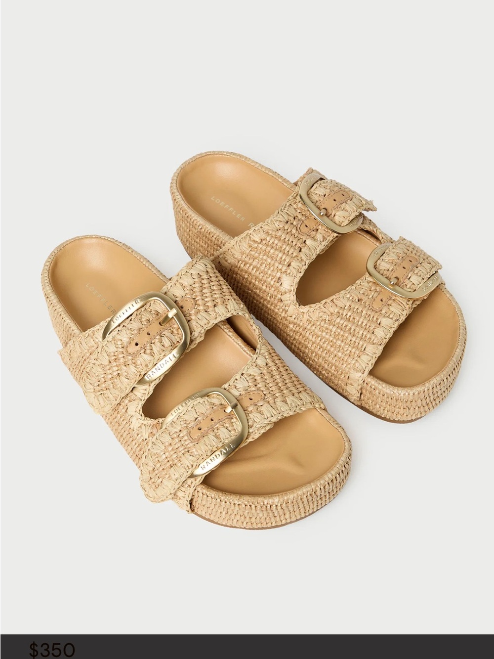 Loeffler Randall Nico Natural Two−Band Sandal